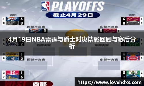 4月19日NBA雷霆与爵士对决精彩回顾与赛后分析